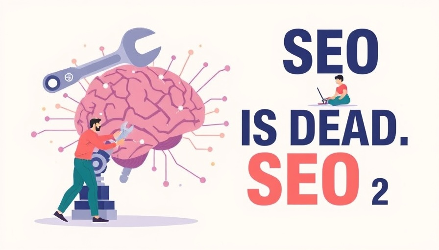 Illustration showing AI and human collaboration in SEO changes.