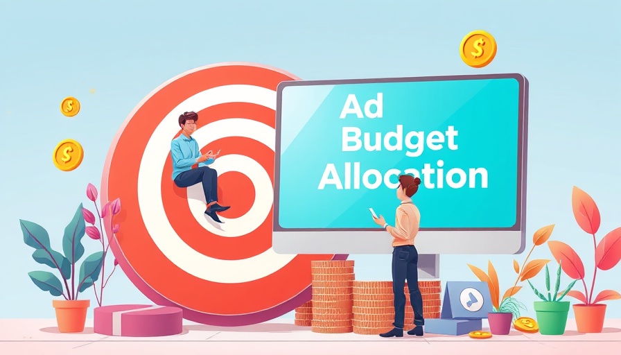 Illustration of digital ad platform optimizing budget allocation, maximizing ROAS