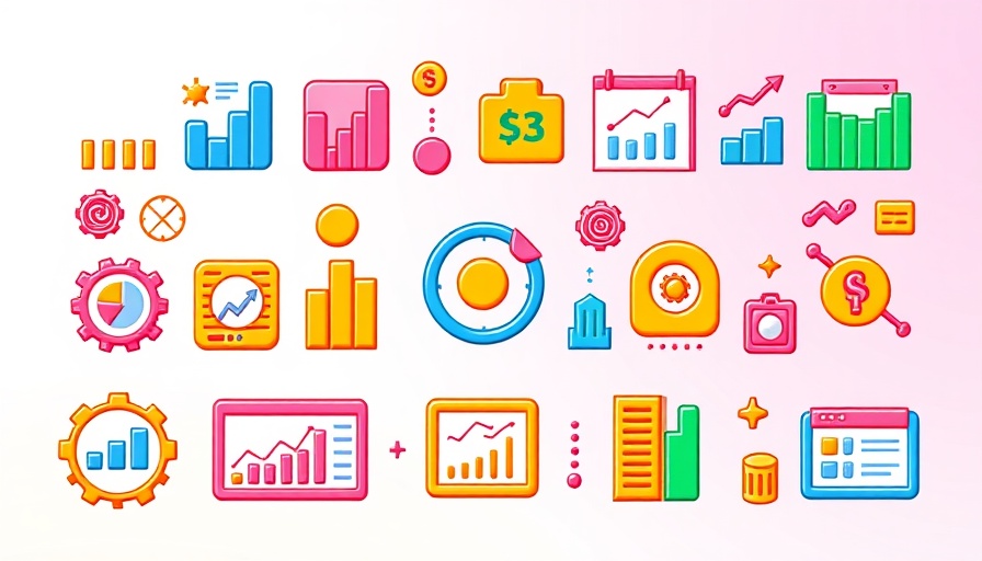 No-code data integration icons showcasing analytics and reports.