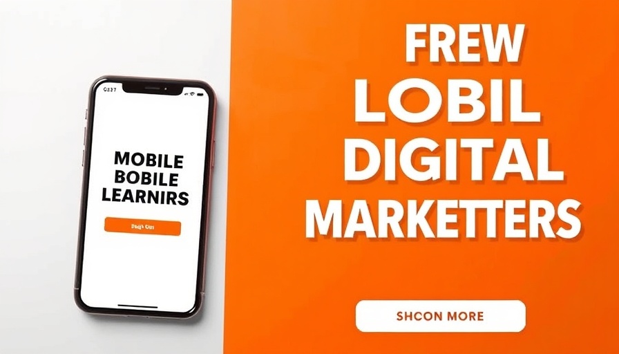 Mobile Learning App for Digital Marketers displayed on smartphone.