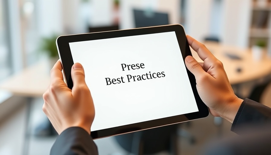 How to write a best practice guide displayed on tablet screen.