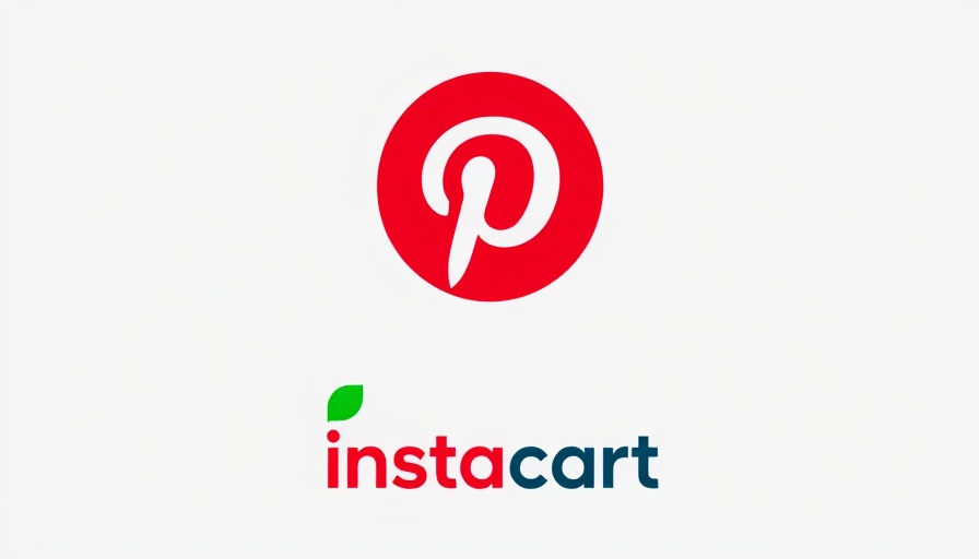 Pinterest and Instacart advertising partnership logos on white background.