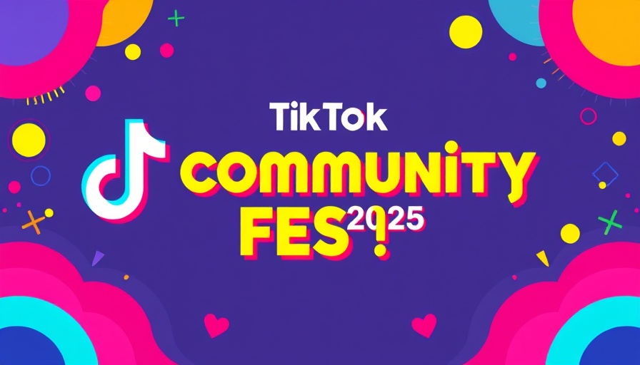 TikTok Community Fest Live Stream vibrant banner with neon colors