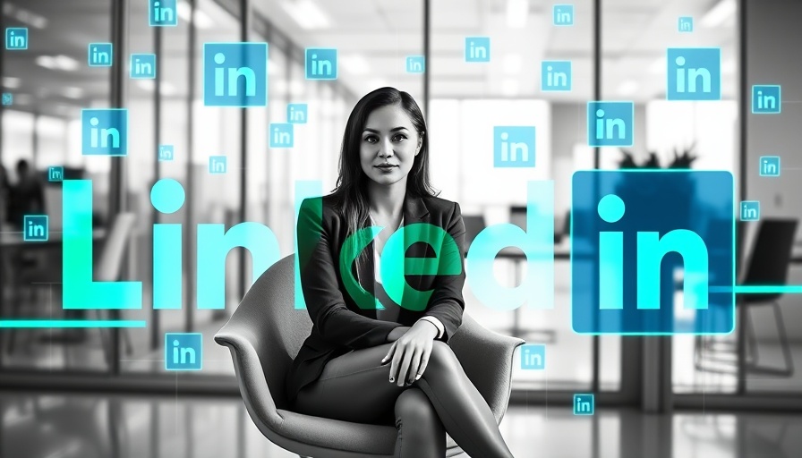 Digital business concept with LinkedIn and AI models.