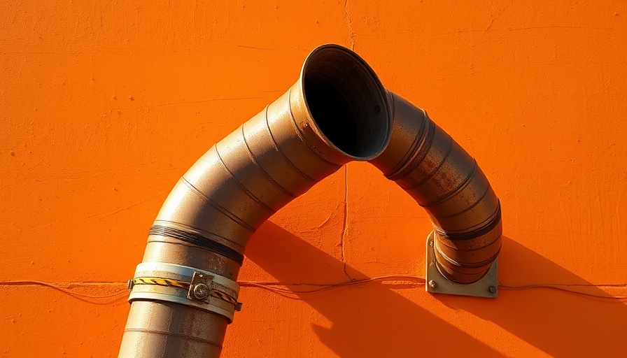 Rusted pipes against orange wall symbolize CRM optimization continuous improvement.