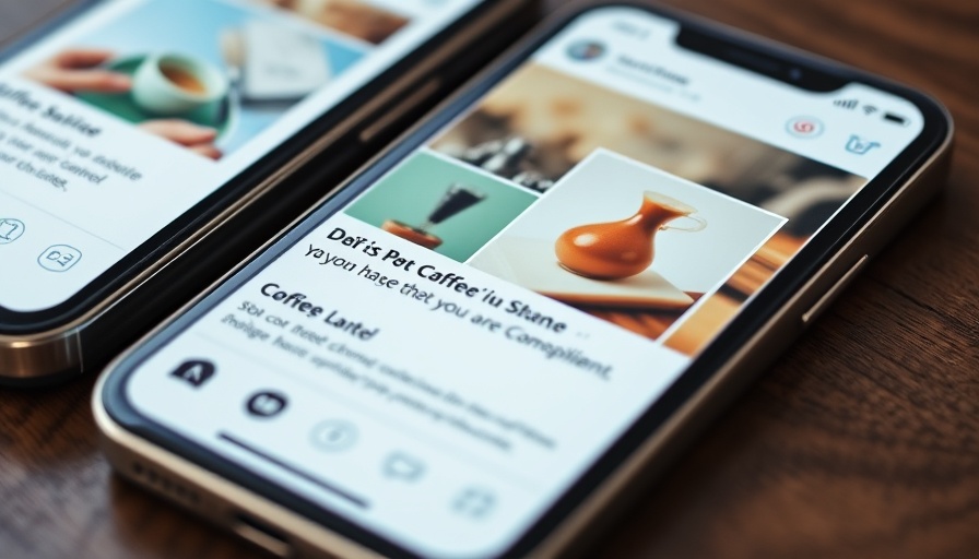 Social media ad displays on smartphones showcasing new ad pricing.