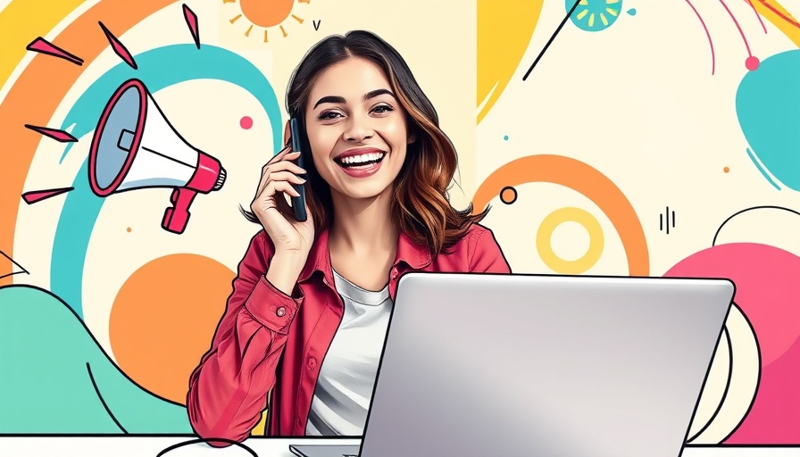 Energetic woman using laptop for Top Social Media CRMs for Business Growth.