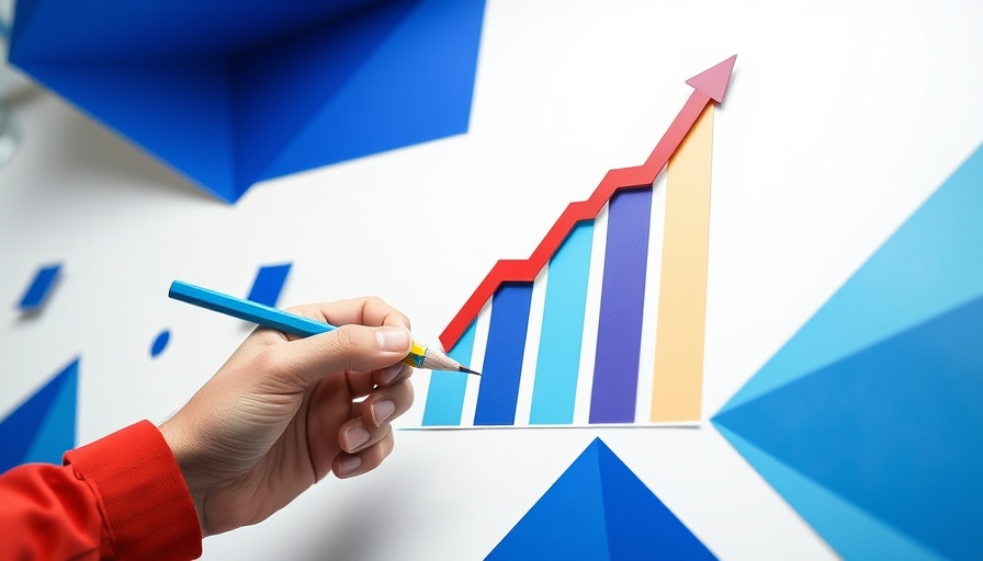 Visual of marketing graph indicating how to beat industry benchmarks