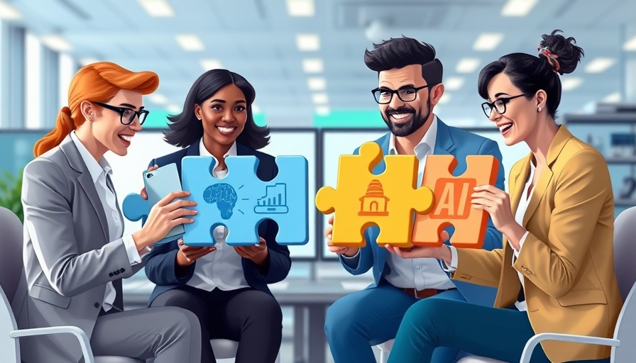 Illustration of remote teams streamlining marketing with digital tools.