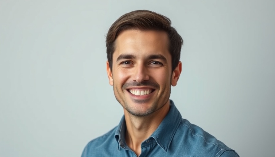 Professional portrait of a man smiling in soft light.