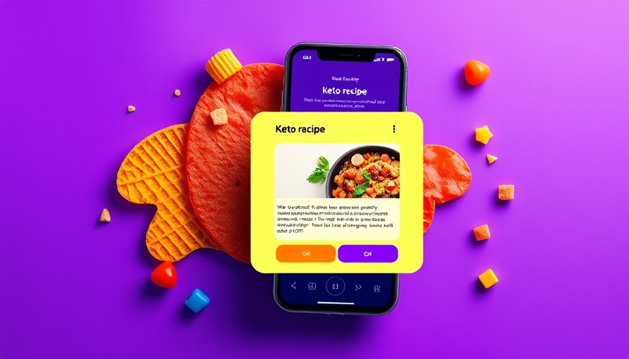 Promotional graphic for optimizing mobile app touchpoints featuring a notification and recipe.