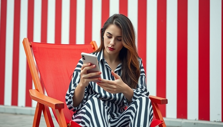 Woman managing multiple Instagram accounts on a phone outdoors.
