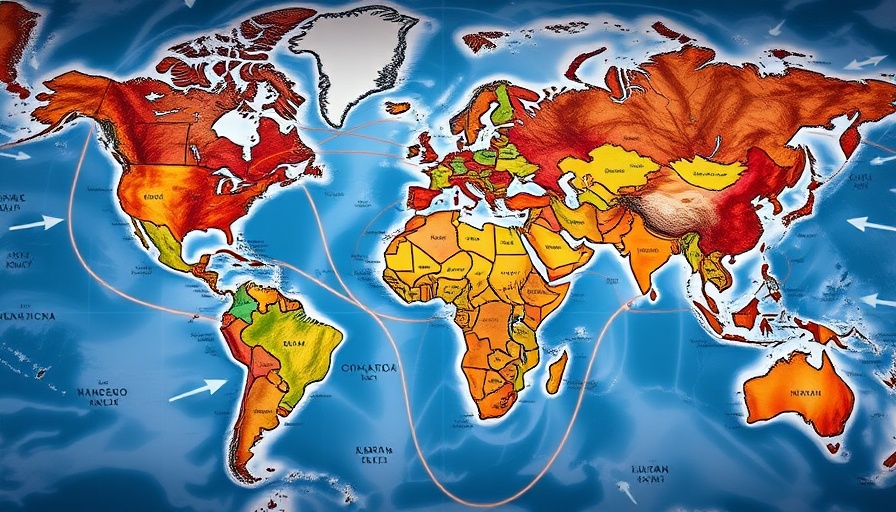Map illustrating U.S. trade strategy with global routes.