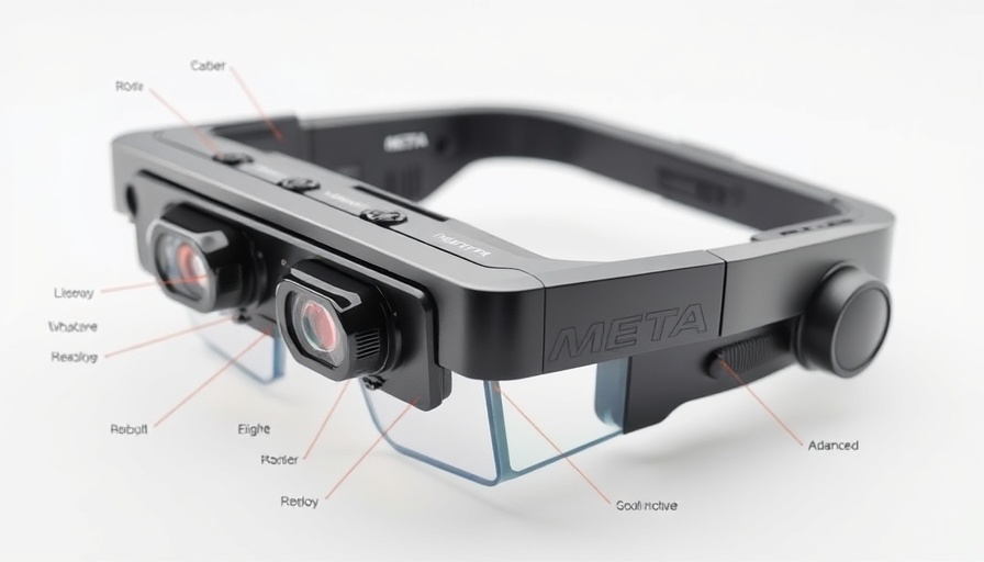 Meta Hypernova Smart Glasses with labeled features, including cameras and sensors.
