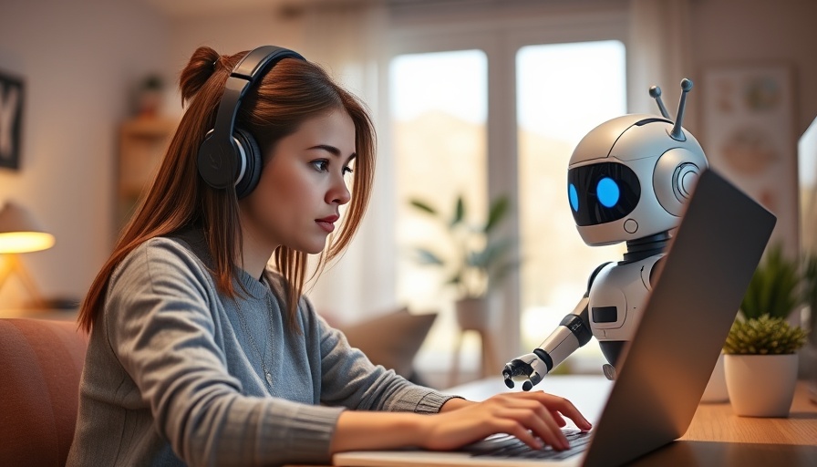 AI market research tools depicted with modern graphics and home office.