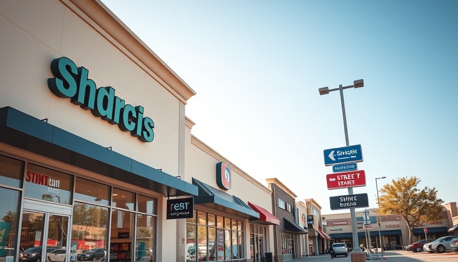 Exterior view of budget-friendly store in a suburb under clear sky.