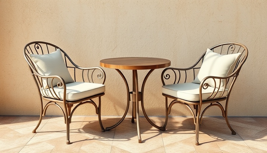 Martha Stewart patio furniture for small spaces, stylish and compact.