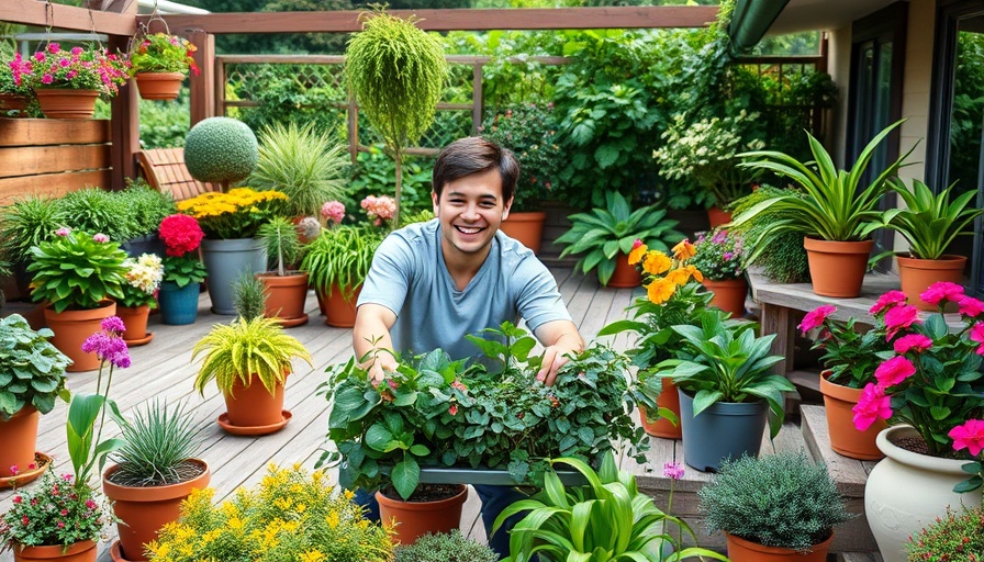 Renter-Friendly Garden Makeover vibrant garden terrace scene