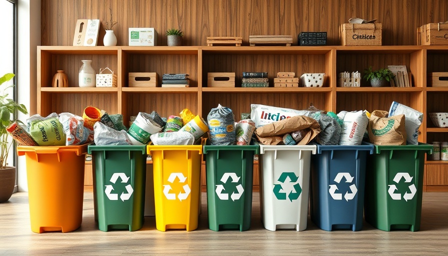 Recycling bins with symbols in Metro Vancouver setting.