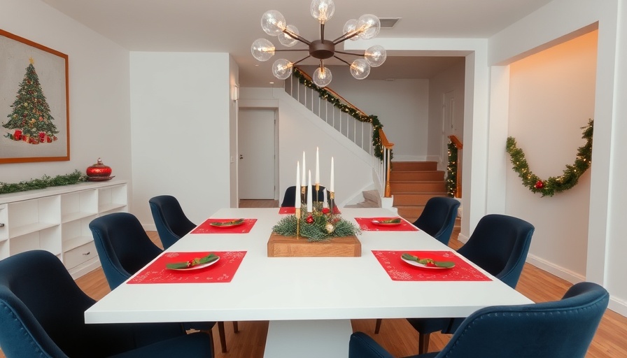 Simple dining room makeover with a cozy holiday theme.
