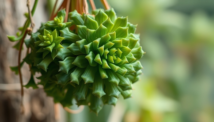Close-up of hanging succulent leaves, best indoor succulents for growing at home.