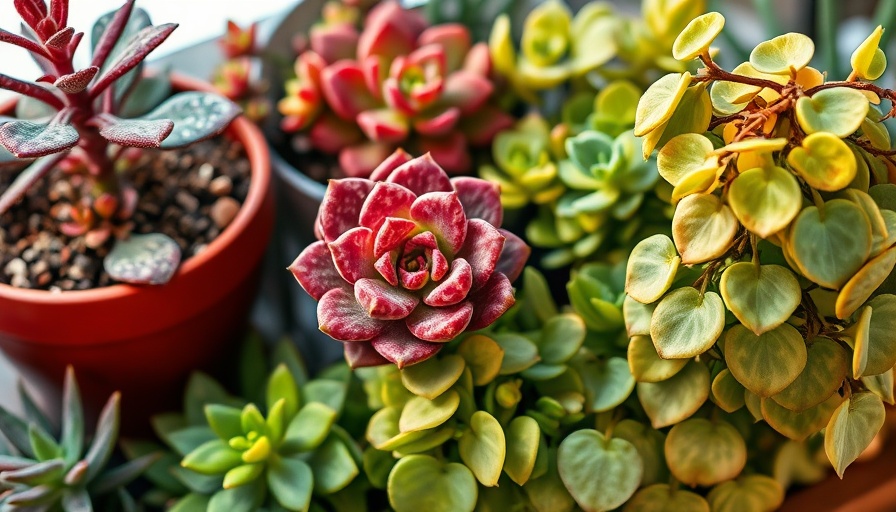Indoor succulents for minimal maintenance in vibrant setting.