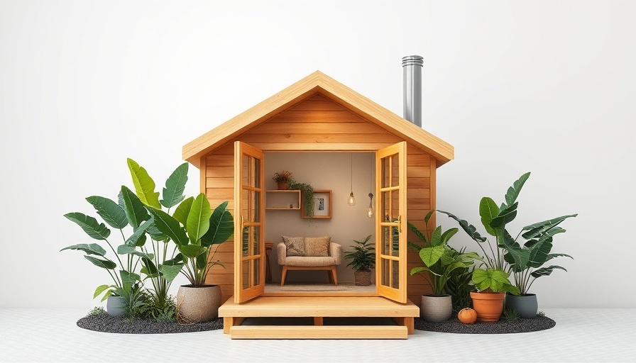 Modern tiny home transformation with outdoor plants.