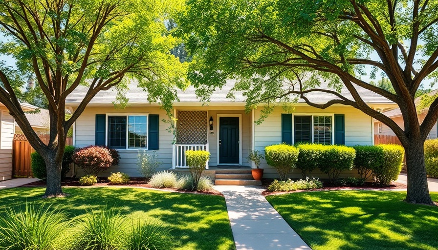 Charming single-story home ideal for aging in place, vibrant garden setting.
