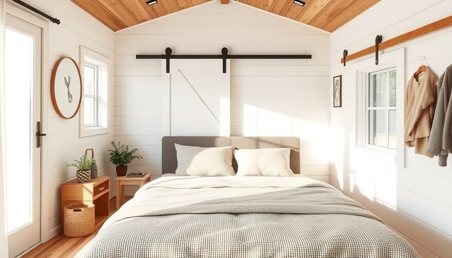 Modern tiny home bedroom showcasing affordable luxury in the tiny home movement.