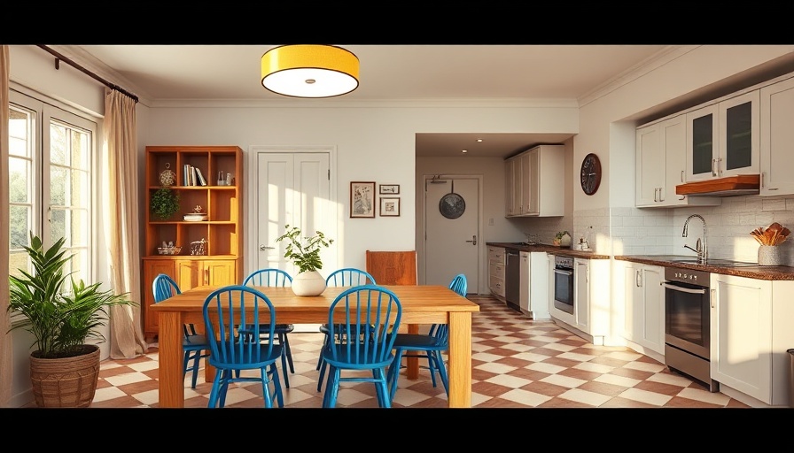 Smart Design Swaps for Home Personalization: Ceiling light, dining table, and kitchen floor.