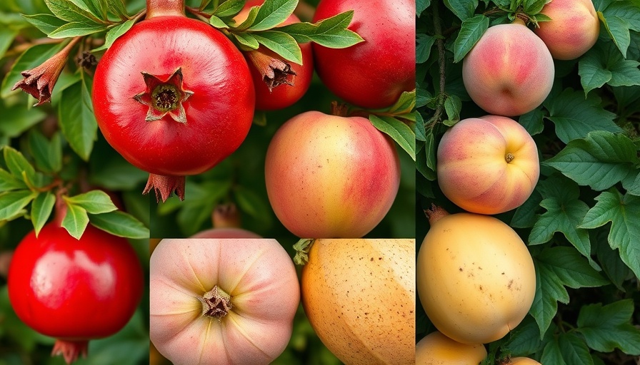 Best fruits to grow in small garden: pomegranate, peaches, melons.