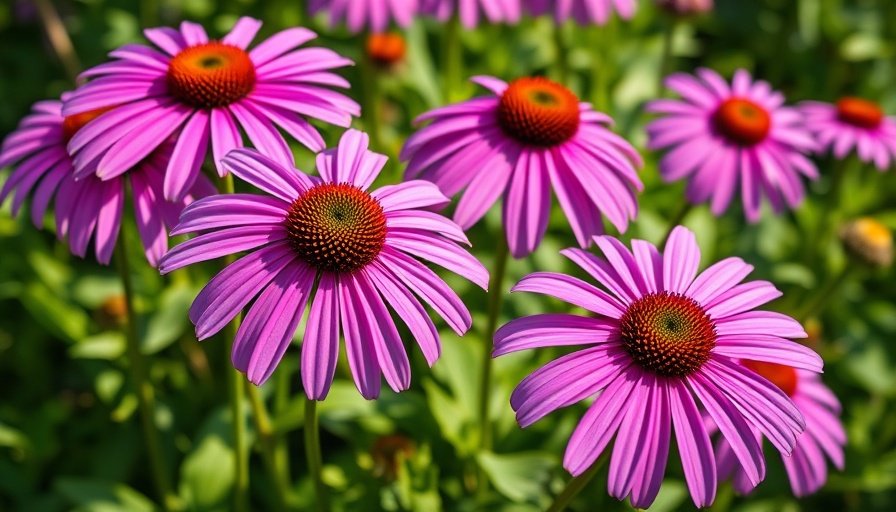 Vibrant purple coneflowers blooming in full sun, perfect for summer.