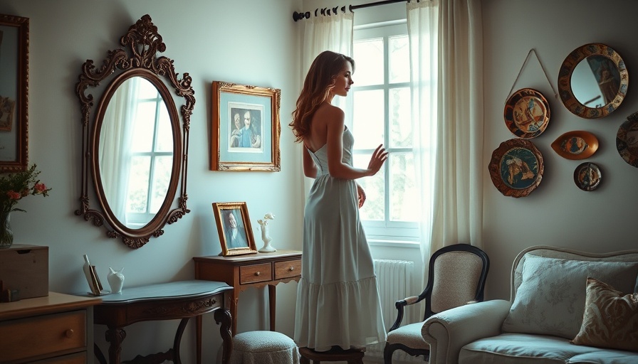 Stylish bedroom with elegant woman, demonstrating renter-friendly DIY decor ideas.