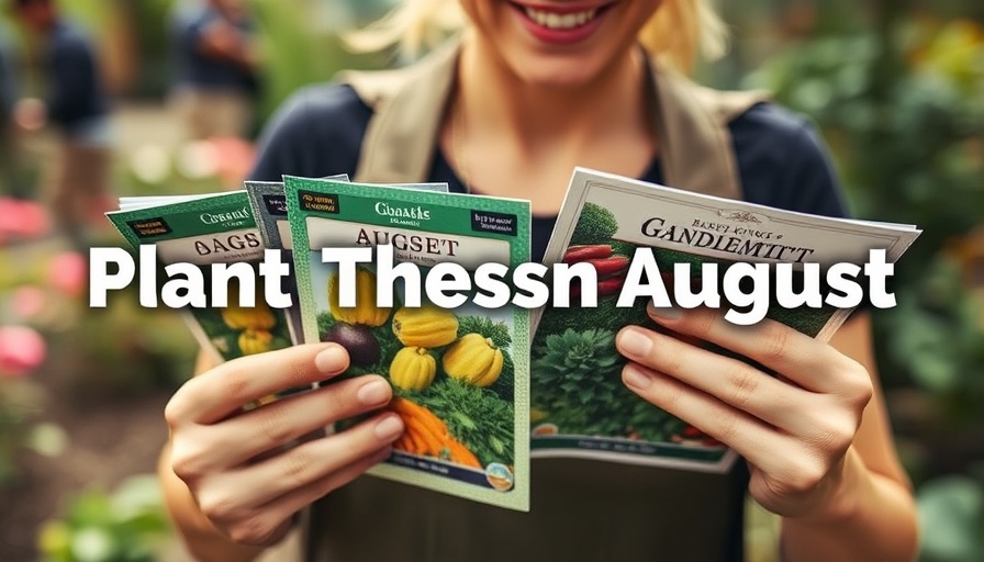 Garden seeds to plant in August for small spaces highlighted.