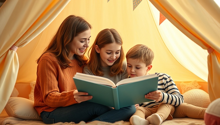 Unconventional parenting techniques: mother reading in play tent