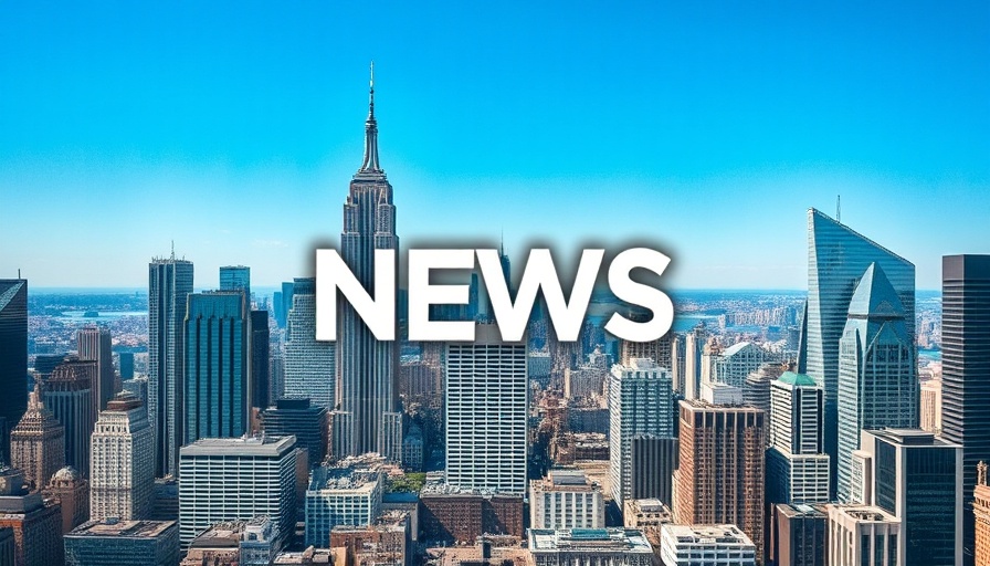 News report on 25% tariff on imported autos with cityscape