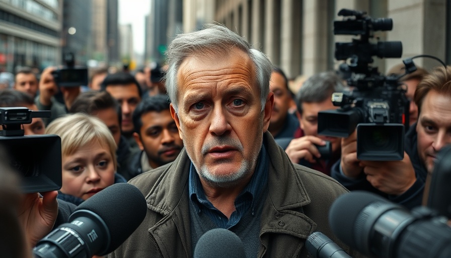 Connecticut man held captive for two decades speaks to media surrounded by cameras.