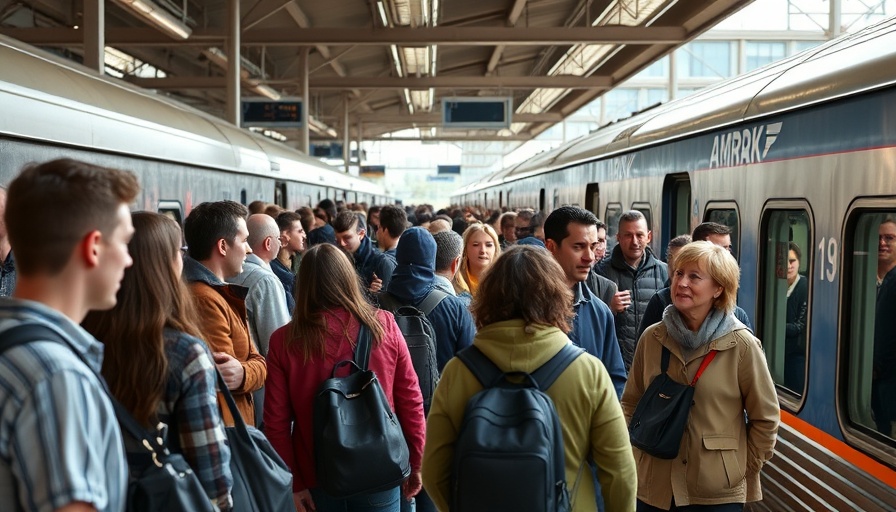 Amtrak passengers on busy platform amid service disruptions