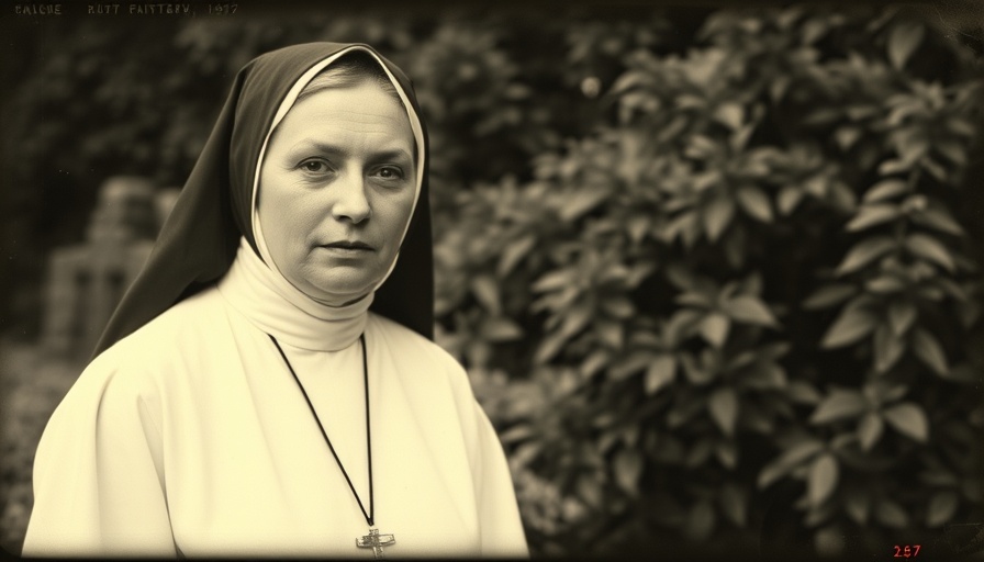 Sister Annella Zervas in a vintage photo, potential sainthood candidate.