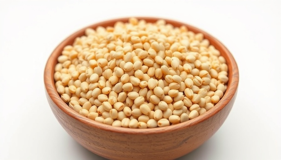 Wooden bowl filled with millet grains for millet and diabetes.