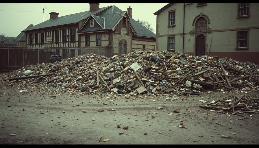 Historical photo of a garbage dump illustrating past health crisis.
