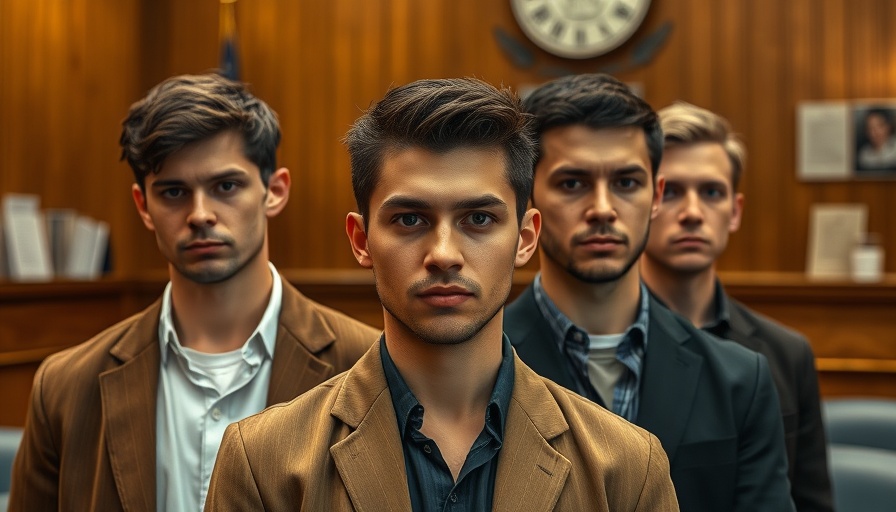 Young men in courtroom during Menendez Brothers Resentencing hearing.