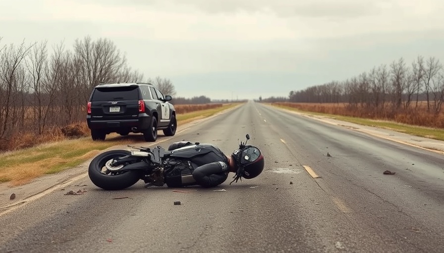 Motorcyclist injured in crash with Crow Wing County deputy scene on rural road.