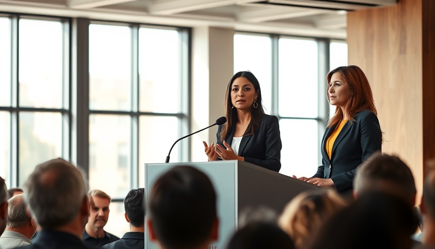 Minnesota Democrats Town Halls, women speakers at a podium indoors.
