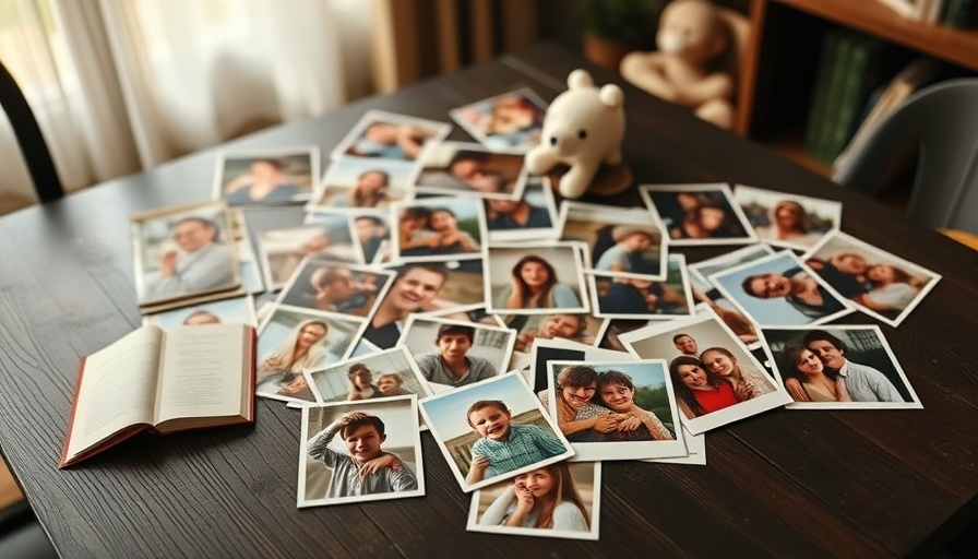 Collection of personal photographs on a table for Nathan Edberg cold case update.