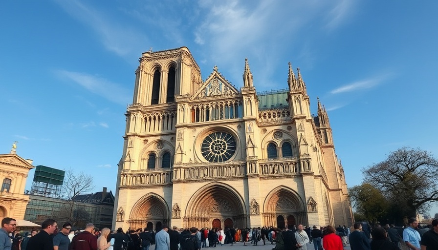Notre Dame cathedral during Easter Sunday with clear sky