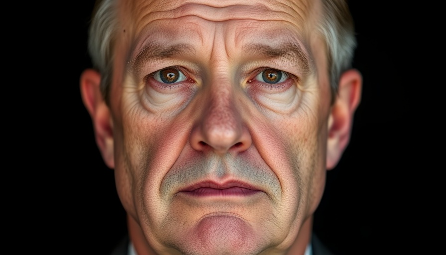 Portrait of a solemn middle-aged man facing forward.
