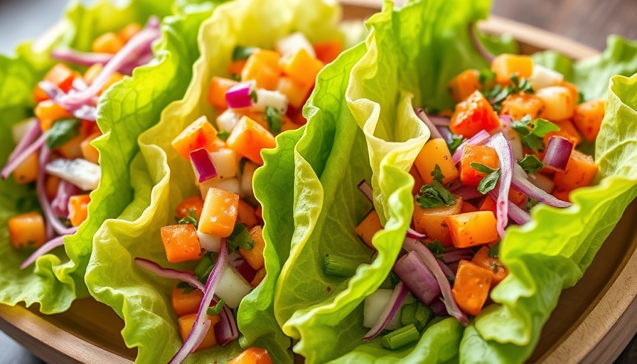 Vibrant lettuce wraps recipe, featuring fresh spring ingredients.