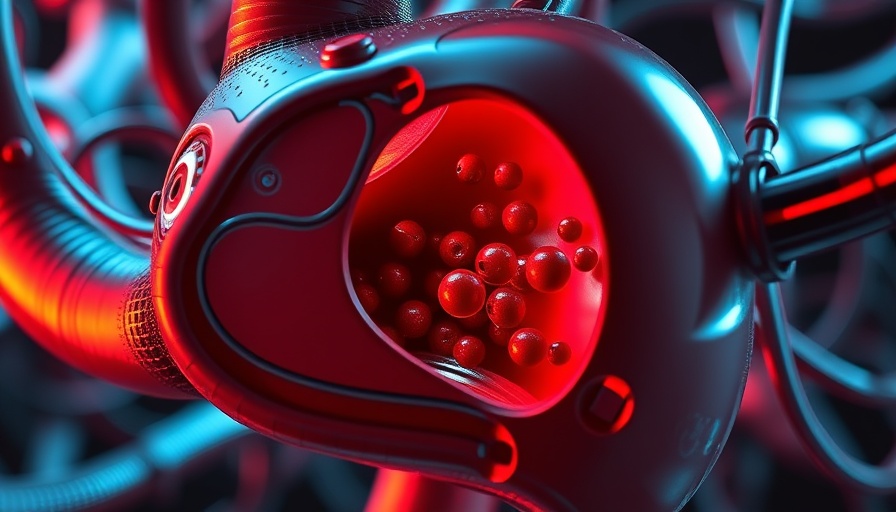 3D rendering of an artery with heart stent.