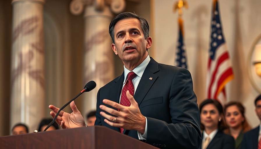 Professional speaker giving a speech in elegant setting.